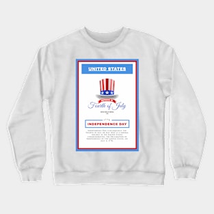 Independence Day - United States - For 4th of july - Print Design Poster - 1706202 Crewneck Sweatshirt